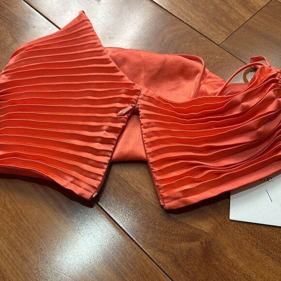 NWT ALC Pleated Coral Crop Camisole Top size 2 - Picture 9 of 12